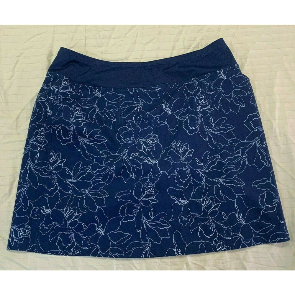 CYPRESS CLUB WOMENS PULL ON SKIRT SKORT WITH BUILT SHORTS SIZE L